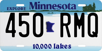 MN license plate 450RMQ