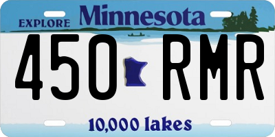 MN license plate 450RMR