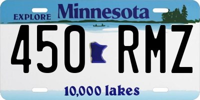 MN license plate 450RMZ