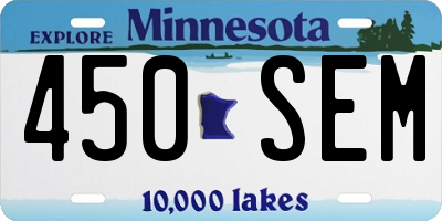 MN license plate 450SEM