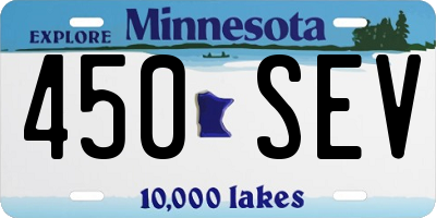 MN license plate 450SEV