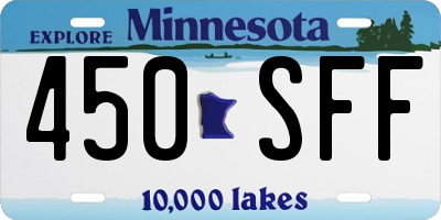 MN license plate 450SFF