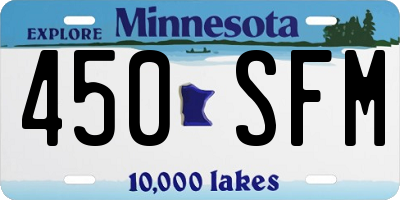 MN license plate 450SFM