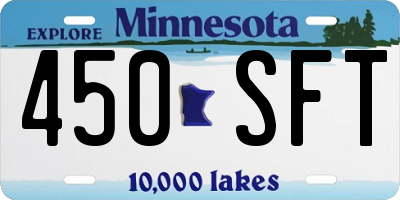 MN license plate 450SFT