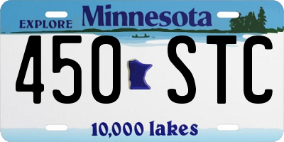 MN license plate 450STC