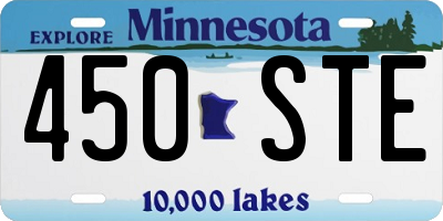 MN license plate 450STE