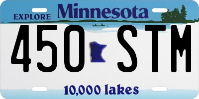 MN license plate 450STM