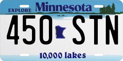 MN license plate 450STN