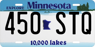 MN license plate 450STQ