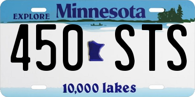 MN license plate 450STS