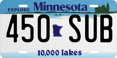 MN license plate 450SUB