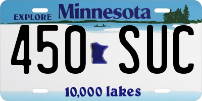 MN license plate 450SUC