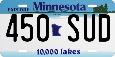MN license plate 450SUD
