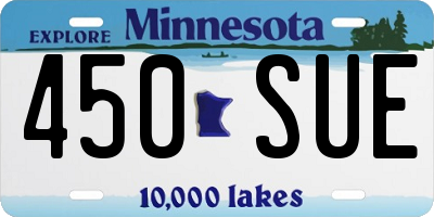 MN license plate 450SUE