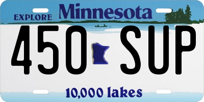 MN license plate 450SUP