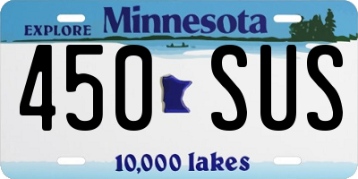 MN license plate 450SUS