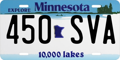 MN license plate 450SVA