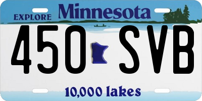 MN license plate 450SVB