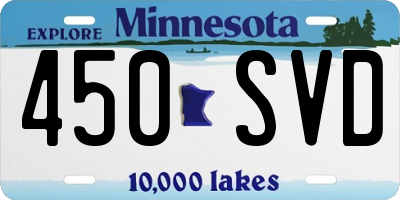 MN license plate 450SVD