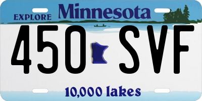 MN license plate 450SVF
