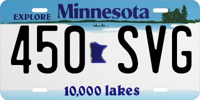 MN license plate 450SVG
