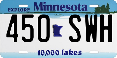 MN license plate 450SWH