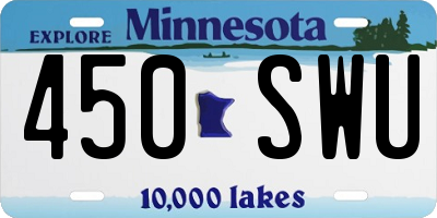 MN license plate 450SWU