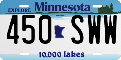 MN license plate 450SWW