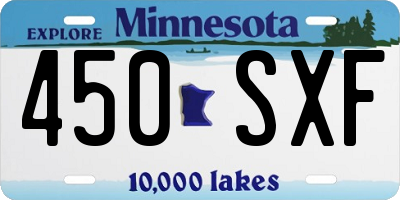 MN license plate 450SXF