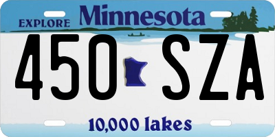 MN license plate 450SZA