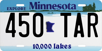 MN license plate 450TAR