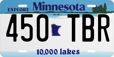 MN license plate 450TBR