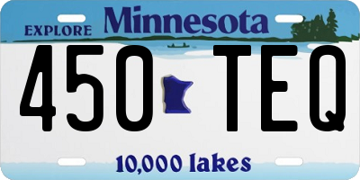 MN license plate 450TEQ