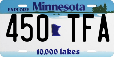 MN license plate 450TFA