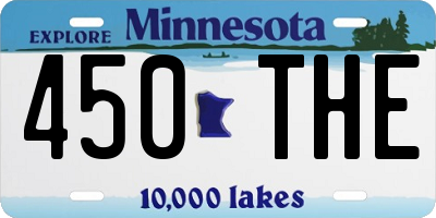 MN license plate 450THE