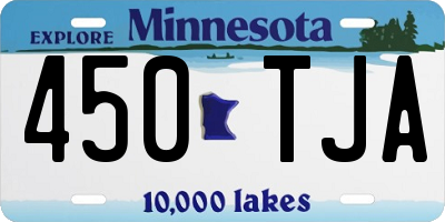 MN license plate 450TJA