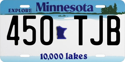 MN license plate 450TJB