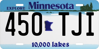MN license plate 450TJI