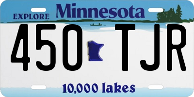 MN license plate 450TJR