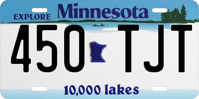 MN license plate 450TJT