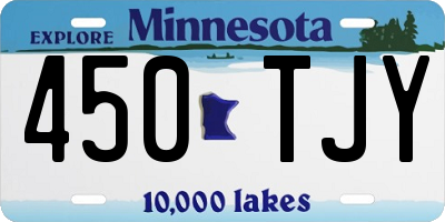 MN license plate 450TJY