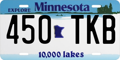 MN license plate 450TKB