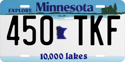 MN license plate 450TKF