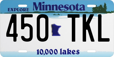 MN license plate 450TKL