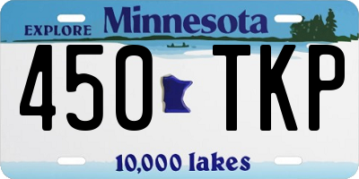 MN license plate 450TKP