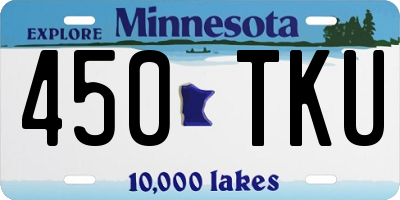 MN license plate 450TKU