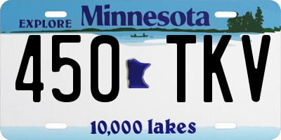 MN license plate 450TKV