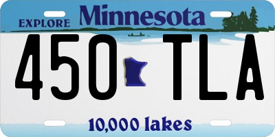 MN license plate 450TLA