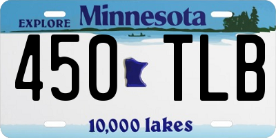 MN license plate 450TLB
