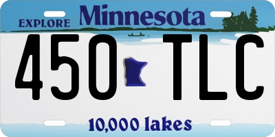 MN license plate 450TLC